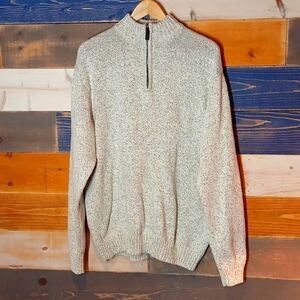 Chaps Ralph Lauren XL sweater heathered cream and black